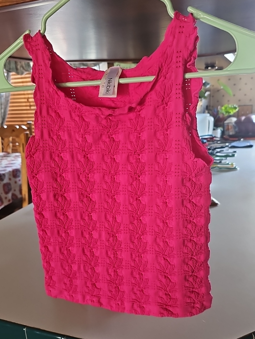 Nikibiki Hot Pink Textured Tank